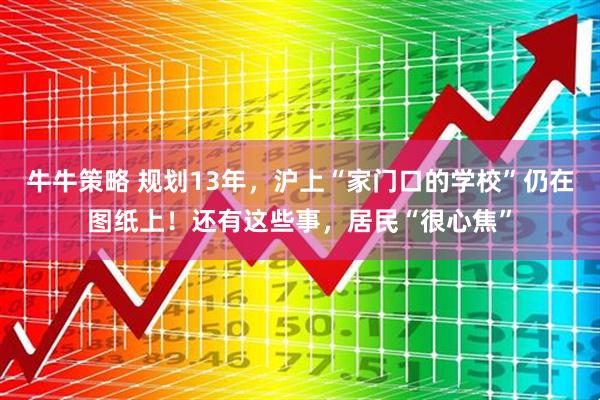 牛牛策略 规划13年，沪上“家门口的学校”仍在图纸上！还有这些事，居民“很心焦”
